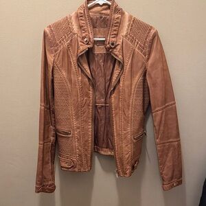 Bershka Tan Leather Jacket